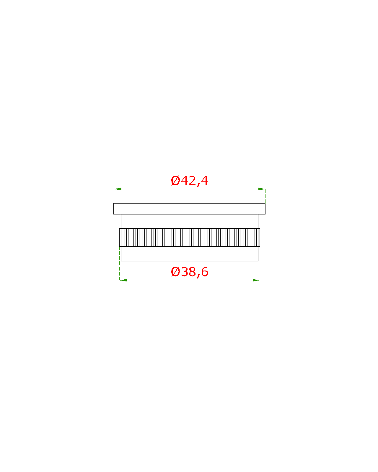 Ukončení - zátka na trubku o 42.4mm, broušená nerez K320 / AISI304 (1)