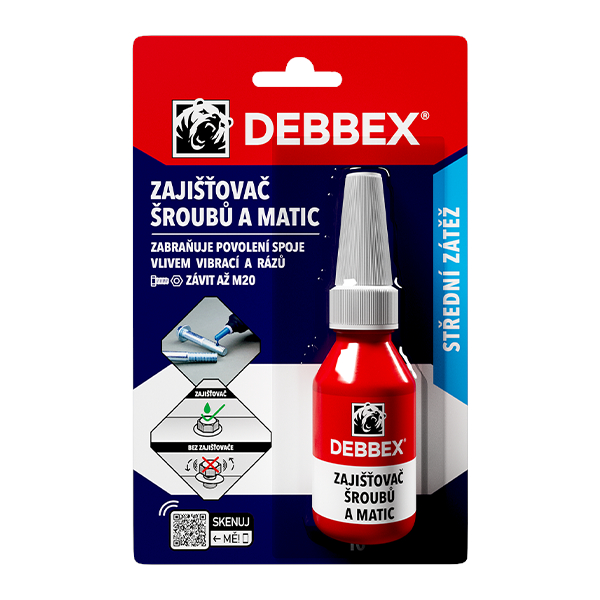 Zajišťovač šroubů a matic 10ml (lepidlo na závity)
