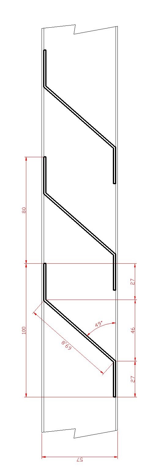 Z-profil lamela L-2000 mm, 27x46x27x1,5 mm, zinkovaný plech, použití pro plotovou výplň, možnost použít s KU60Zn, cena za 2 metrový kus