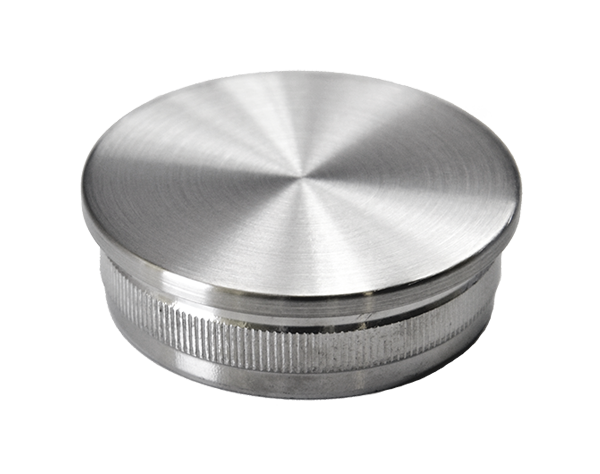 Ukončení - zátka na trubku o 42.4mm, broušená nerez K320 / AISI304