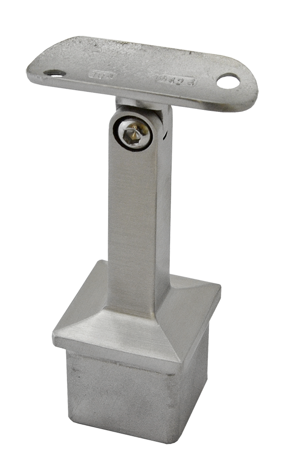 Držák madla s kloubem, na madlo trubku o 42,4 mm (63x81 mm), broušená nerez K320 / AISI304