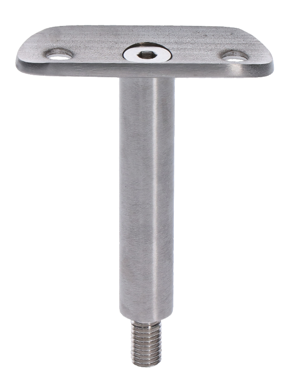 Držák madla pevný na trubku o 42.4mm (71x64mm /závit M8), broušená nerez K320 /AISI304