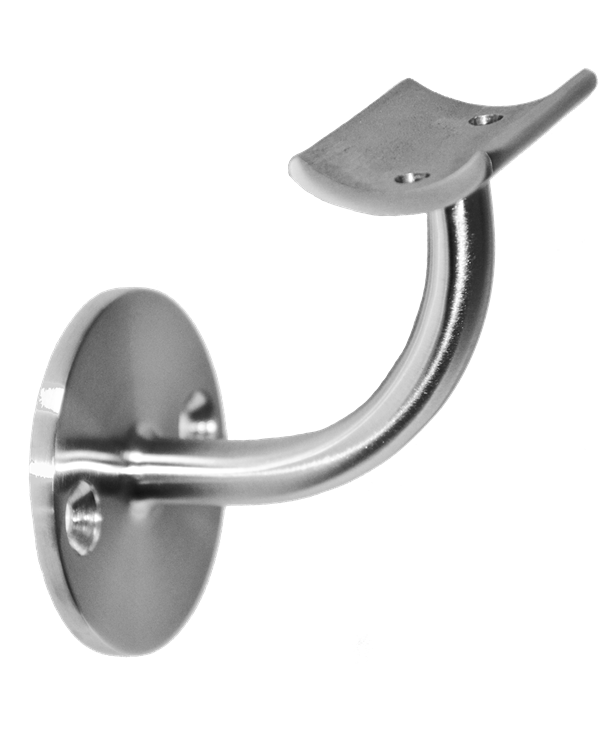 Držák madla na stěnu na trubku o 42,4 mm, broušená nerez K320 / AISI304