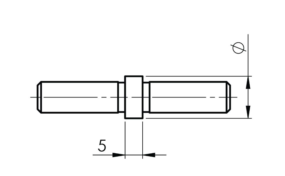 Přechod  - spojka výplně zábradlí 12mm (1)
