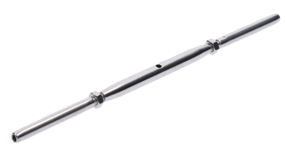 Lepicí úchyt, šponovák pro nerezové lanko o4mm, se závitem M6 a LH6, broušená nerez K320/