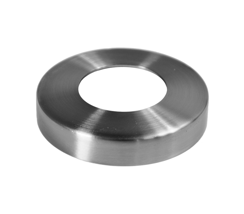Kryt příruby (o 90 x 15mm) na trubku o 42,4 mm, otvor o 42,8 mm, broušená nerez K320 /AISI