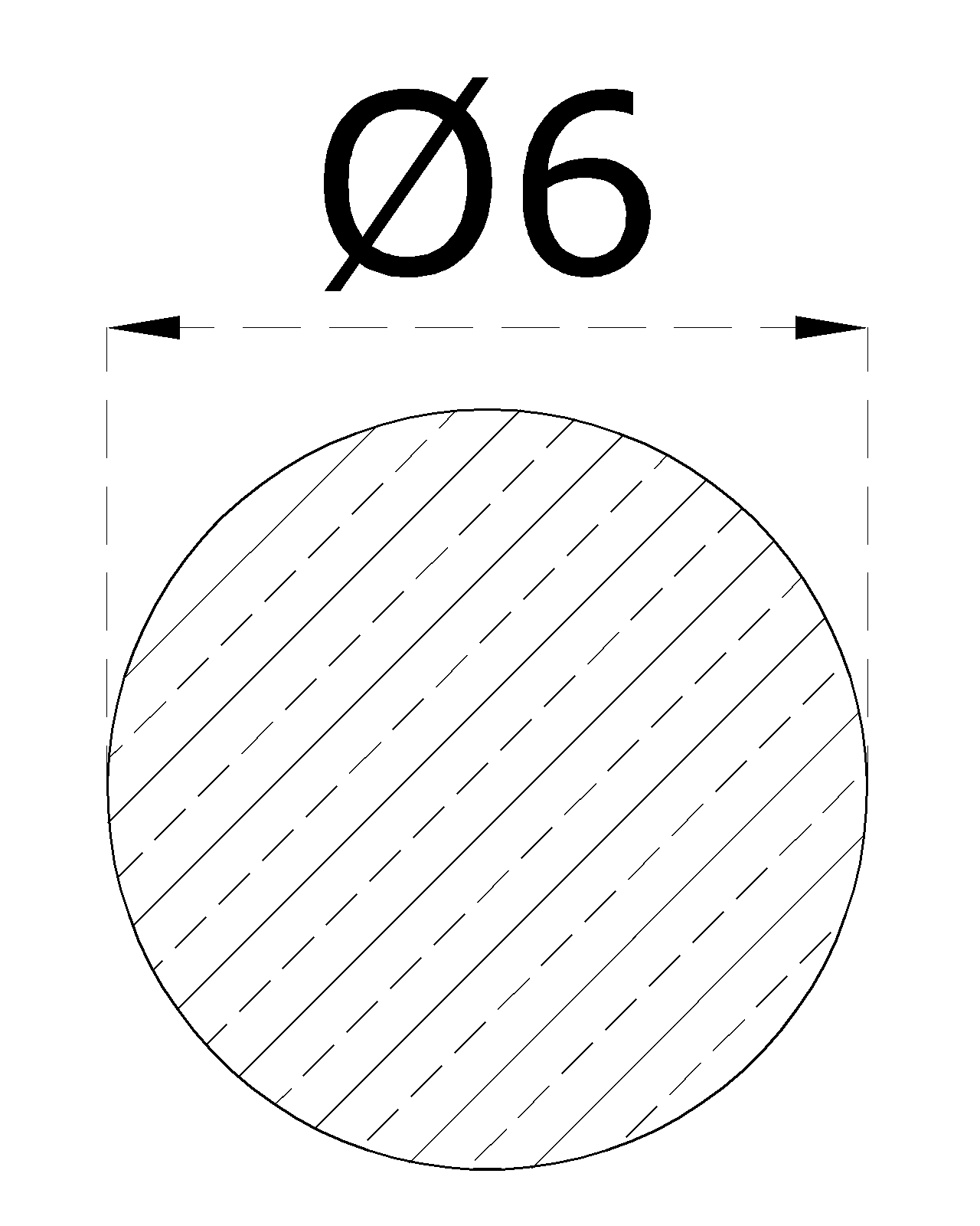 Tyč kruhová ø 6 mm, kartáčovaná nerez / AISI304, cena za 1m