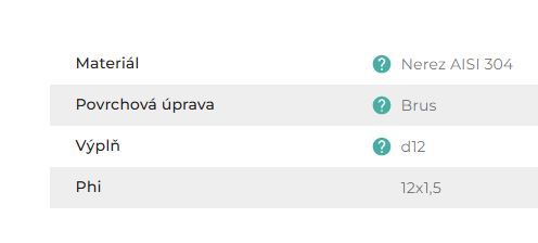 Přechod  - spojka výplně zábradlí 12mm (2)