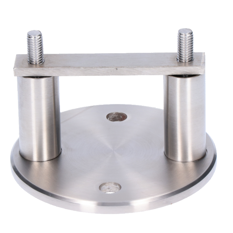 Úchyt na boční kotvení sloupu na jekl, (kotevní deska o 100 /6mm), broušená nerez K320 /AI (1)