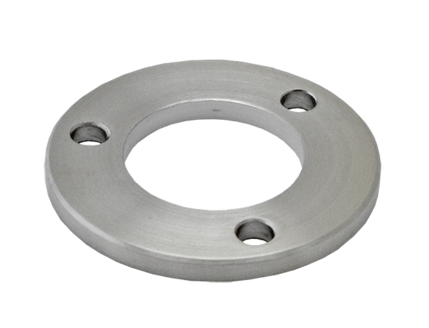 Kotevní deska (o 80x6 mm) na trubku o 42,4 mm, (otvor o 42,6 mm), nerez broušená K320 / AI