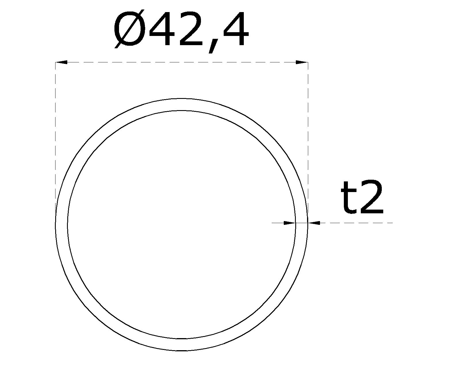 trubka o 42.4x2 mm, broušená nerez K320 /AISI316 cena za 1ks(4m) (1)