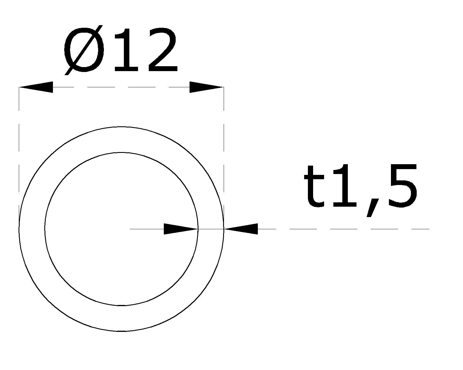 trubka o 12x1,5mm, broušená nerez K320/AISI316 cena za 1ks(2m) (1)