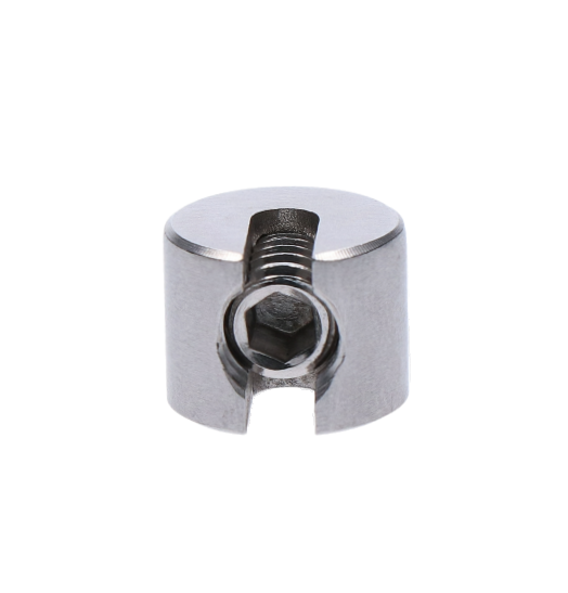 Úchyt pro nerezové lanko o 3-4mm, broušená nerez K320 /AISI304