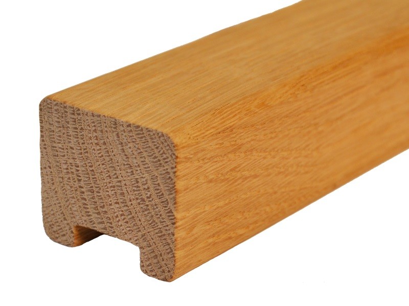 Dřevěný profil (45x40mm / L: 3000mm), materiál: buk, broušený povrch s nátěrem, balení: PVC fólie