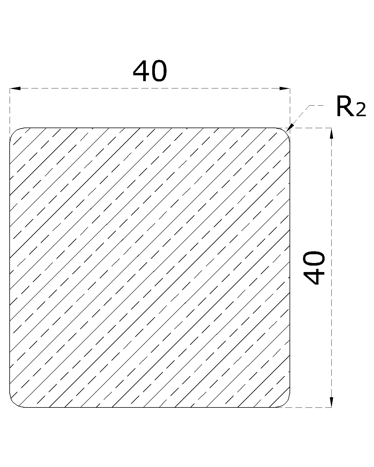 Dřevěný profil čtvercový (40x40 mm / L: 2500 mm) materiál: buk, broušený povrch bez nátěru, balení: PVC fólie