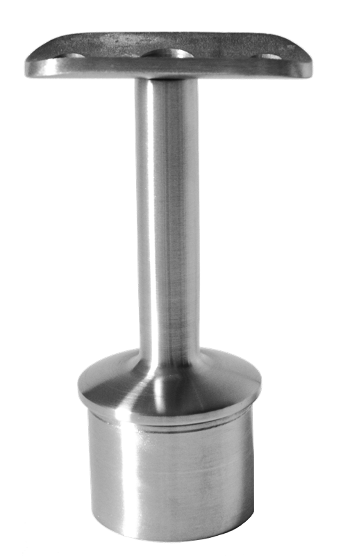 Držák madla pevný na trubku ø 42,4 mm (80x64 mm), broušená nerez K320 / AISI304