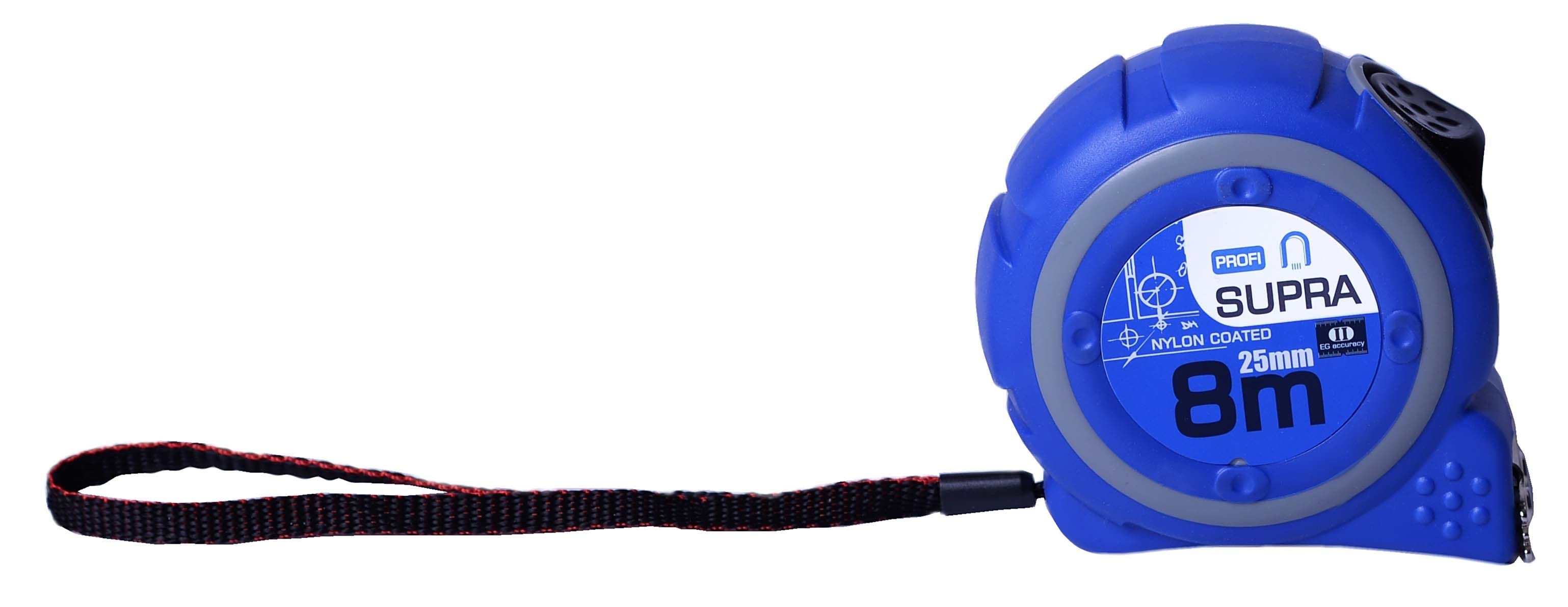 metr svinovací, 8m, š. pásku 25mm SUPRA PROFI MAGNET EEC II
