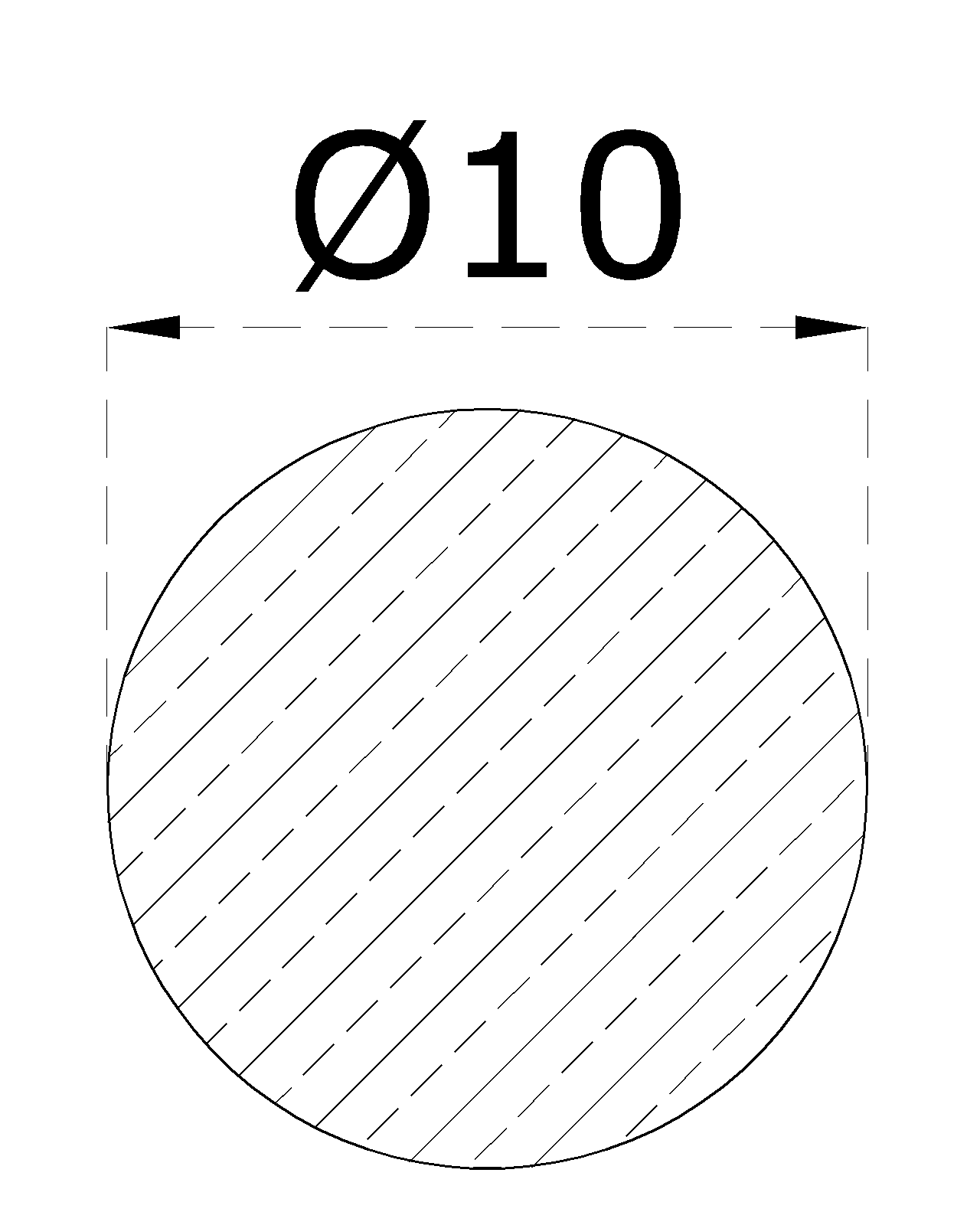 Tyč kruhová ø 10 mm, kartáčovaná nerez / AISI304, cena za 1m