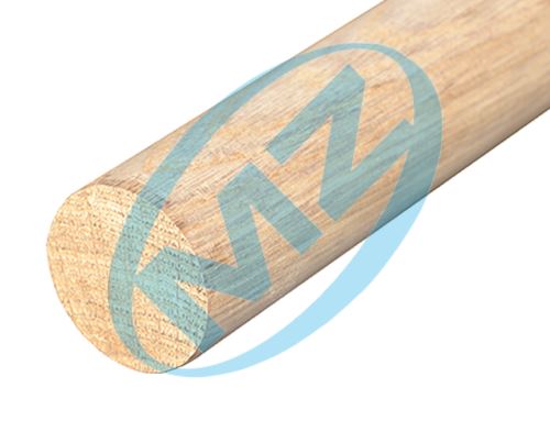 Dřevěný profil kulatý (ø 42 mm / L: 2000 mm), materiál: dub, broušený povrch bez nátěru, balení: PVC fólie