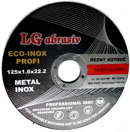Kotouč řezný 125x1,6 LG eco (118402)