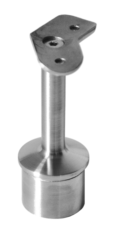 Držák madla pevný na trubku ø 42,4 mm (78x64 mm, 45° úhel), broušená nerez K320 / AISI304
