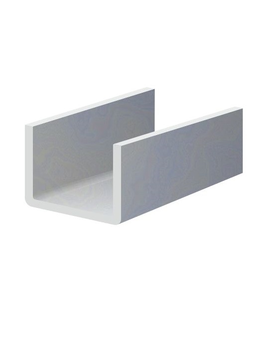 U profil L-2000 mm, 25x60x25x1,5 mm, zinkovaný plech, použití pro lamelu KLZ60Zn, cena za 2 metrový kus