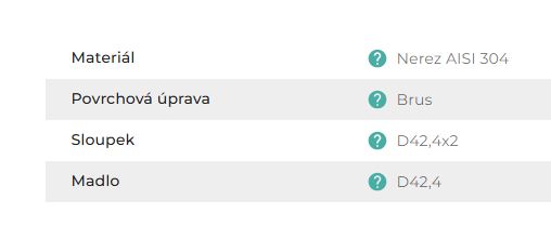 Držák madla D42, 4/D42, 4 k zábradlí (1)