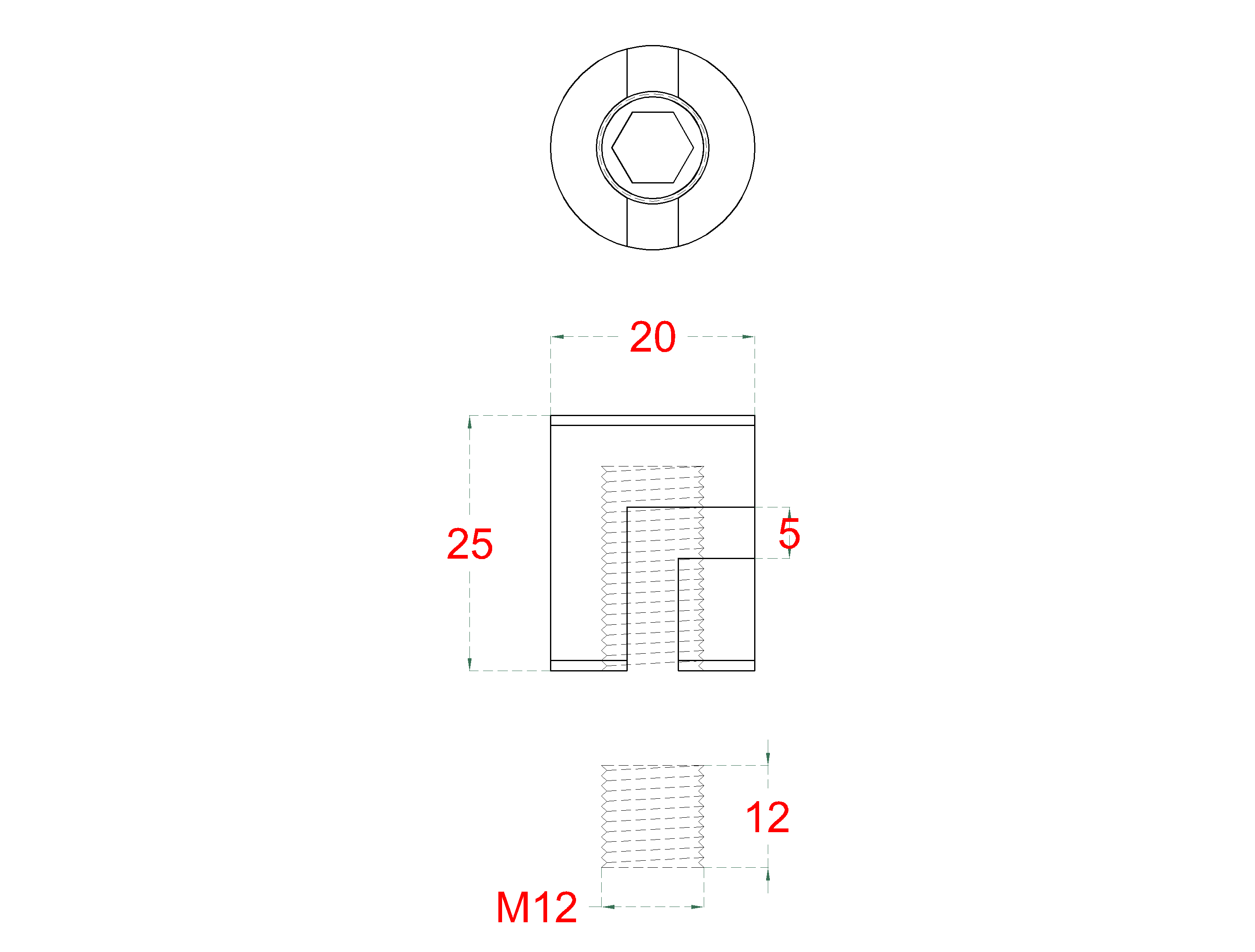 Úchyt pro nerezové lanko o 5mm, broušená nerez K320 /AISI304 (4)