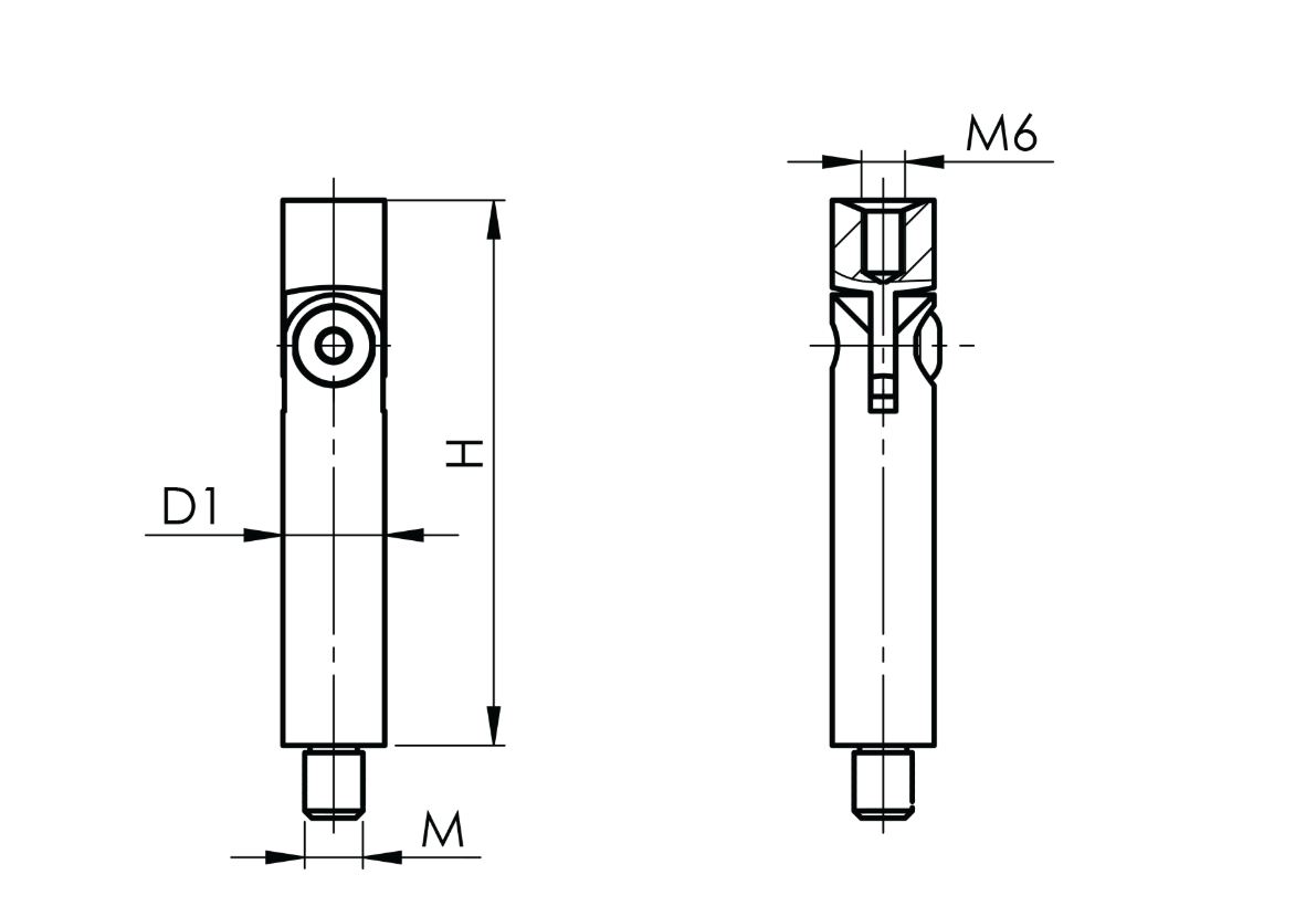 Úchyt madla D14/M8/M6/H75 AISI 304 (1)